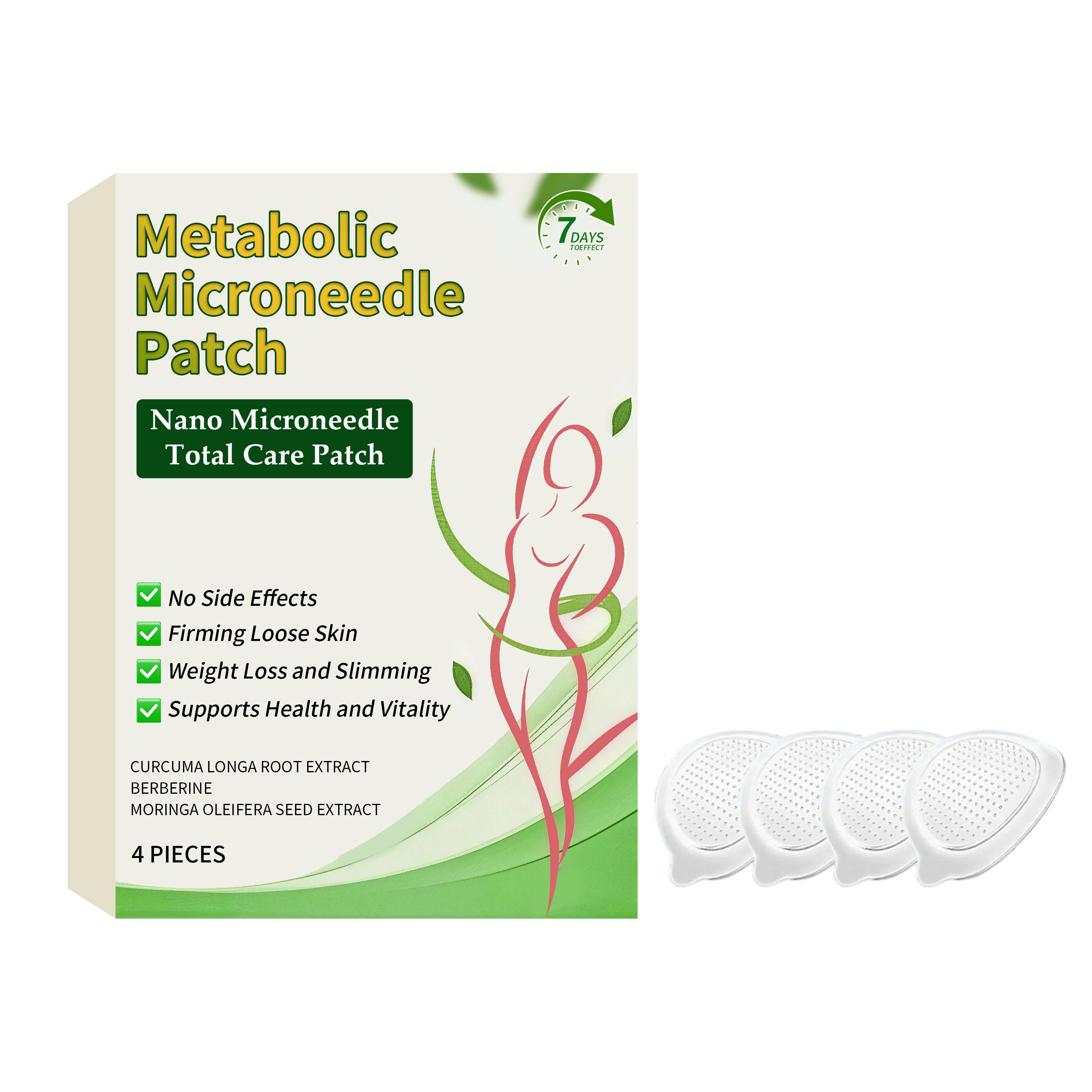 Body Care Patch Turmeric Plant Extract Slim Figure Shaping Skin Friendly Comfort Care Patch