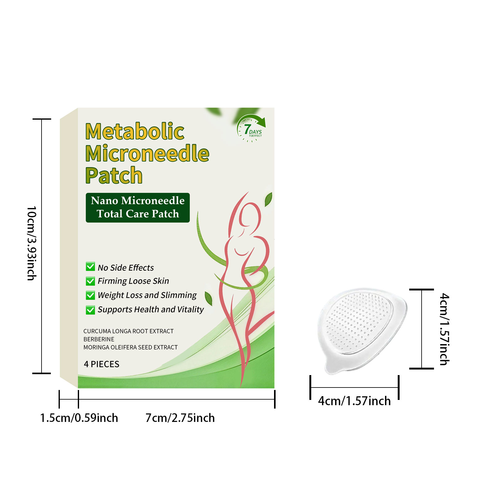 Body Care Patch Turmeric Plant Extract Slim Figure Shaping Skin Friendly Comfort Care Patch