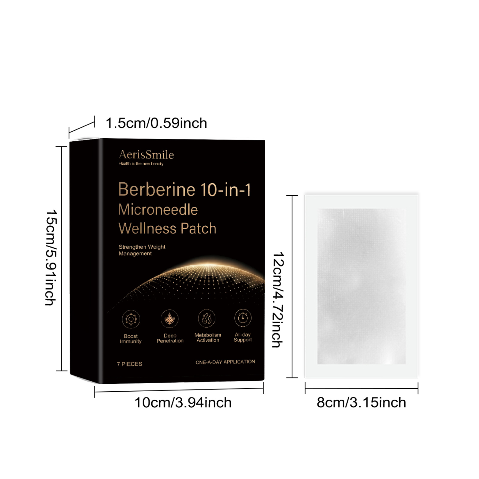 Body Slimming Microneedle Patch Mild Vitamin C E Deep Release Ingredients Convenient Instant Use Skin Maintenance