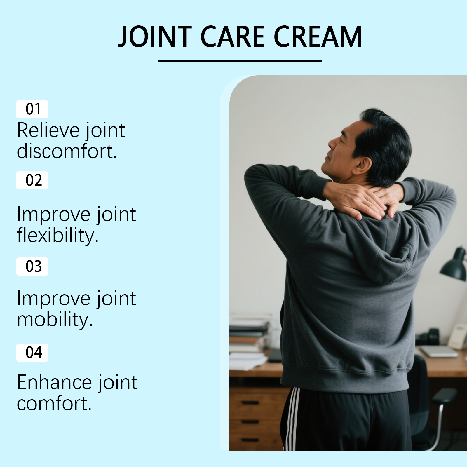 Joint Care Cream Mild Nourishing Comfortable Body Joint Light Texture Daily Nourish Massage Lotion