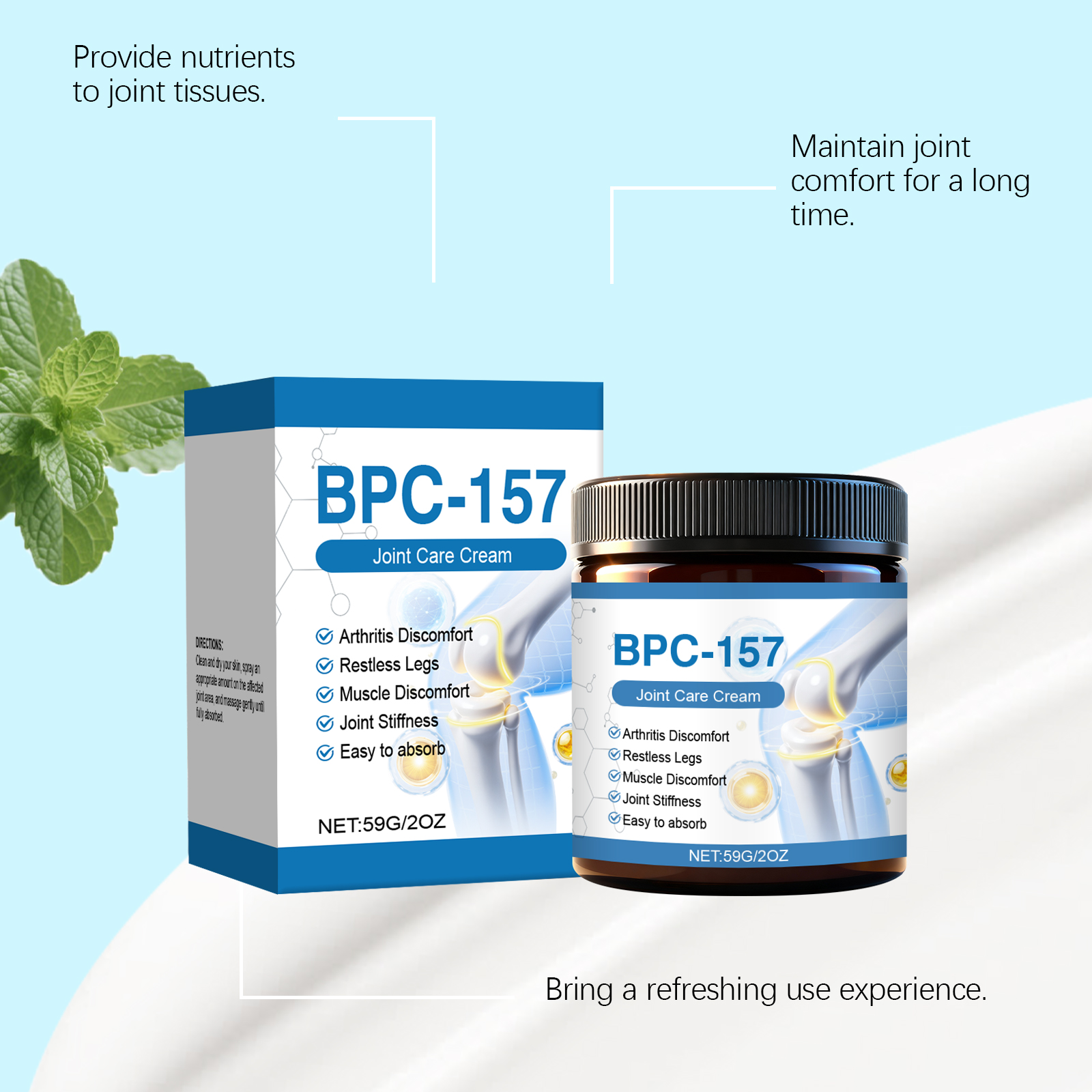 Joint Care Cream Mild Nourishing Comfortable Body Joint Light Texture Daily Nourish Massage Lotion