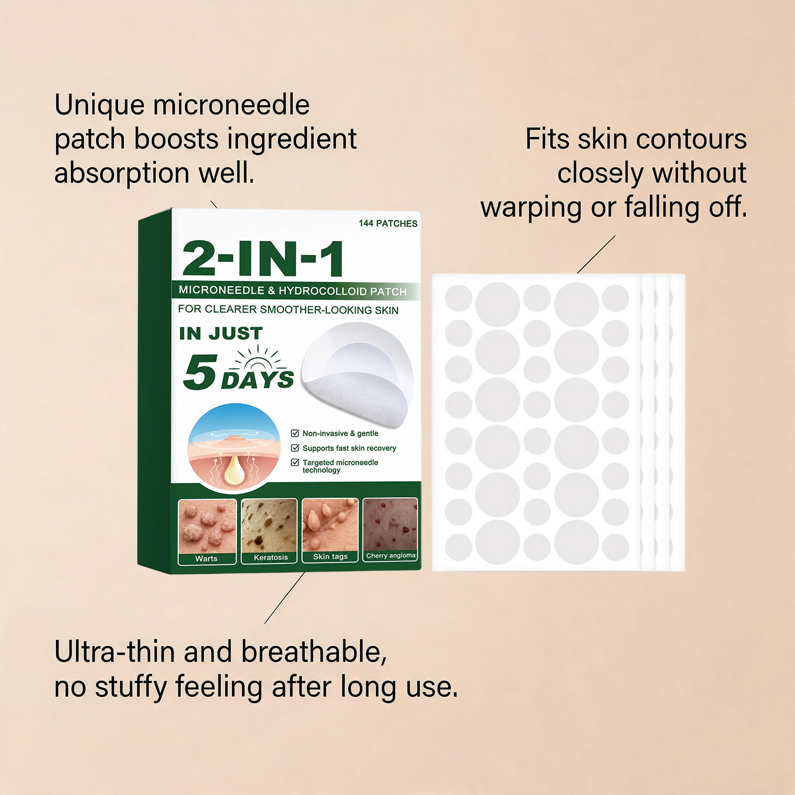 Skin Revitalizing Care Patch Soft Gentle Breathable Daily Body Skin Nourish Smooth Delicate Sheet