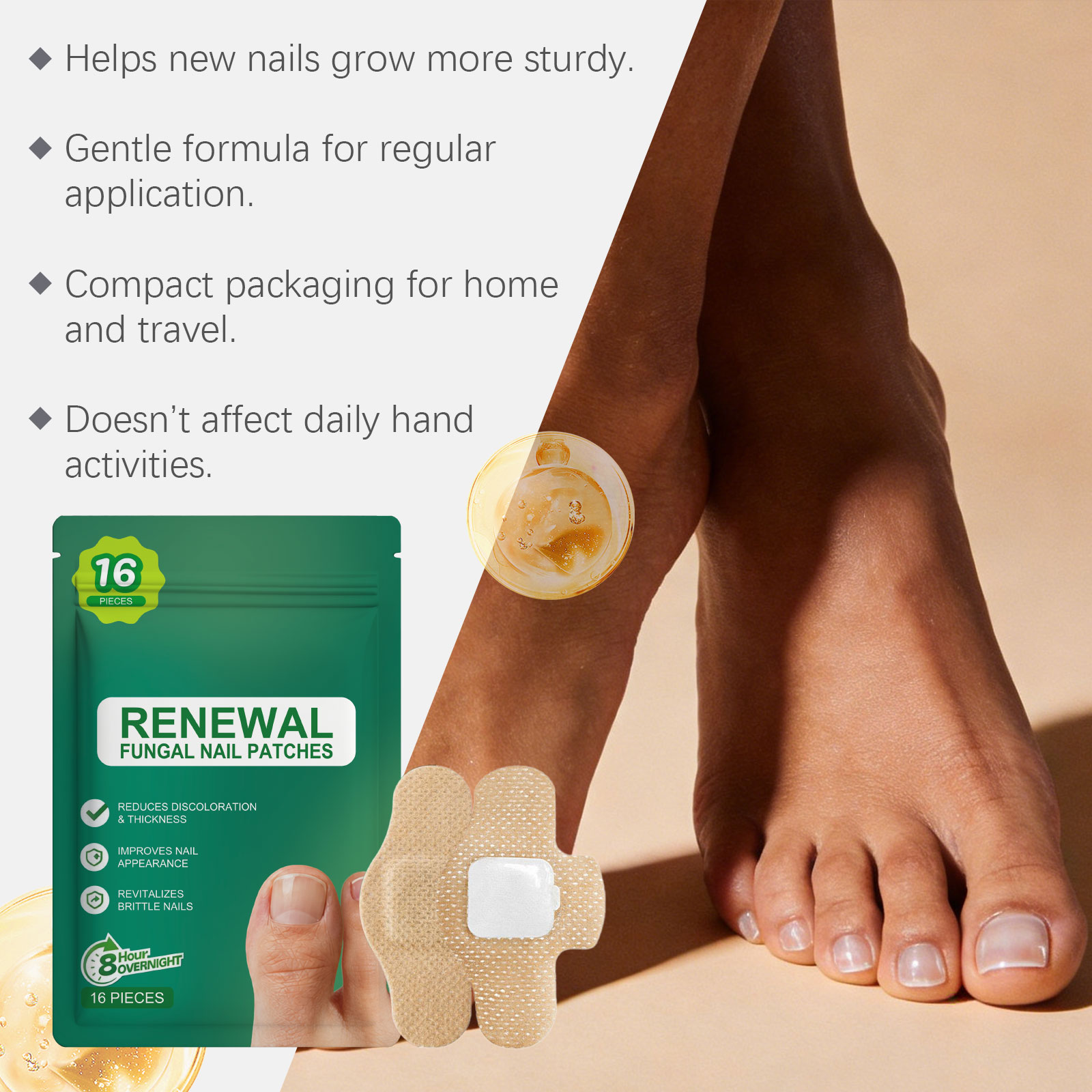 Nail Care Patch Gentle Protect Foot Nail Fit Nail Surface Thin Breathable Comfortable Daily Nail Care Sticker