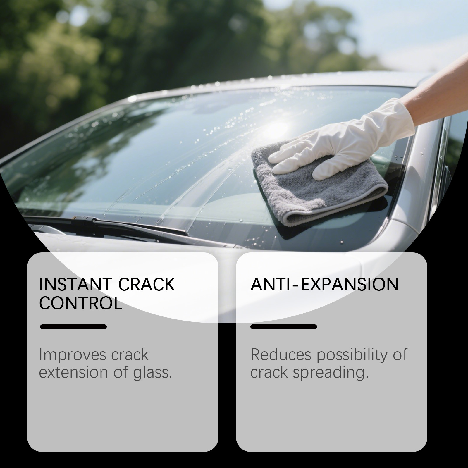 Windshield Crack Repair Kit For Automotive Front Windshield Household Convenient Operation Set For Vehicle Front Glass Surface