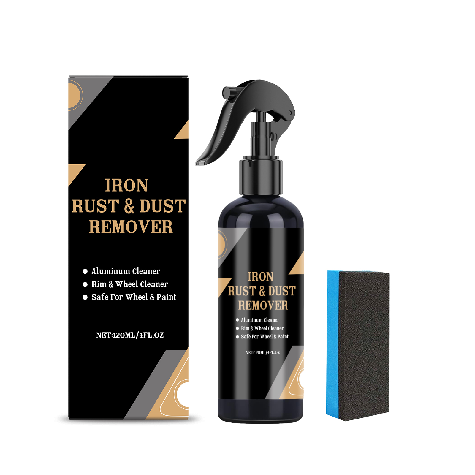 Wheel Rust Removal Spray Gently Cleans Metal Stains Preserves Surface Gloss For Various Vehicle Care