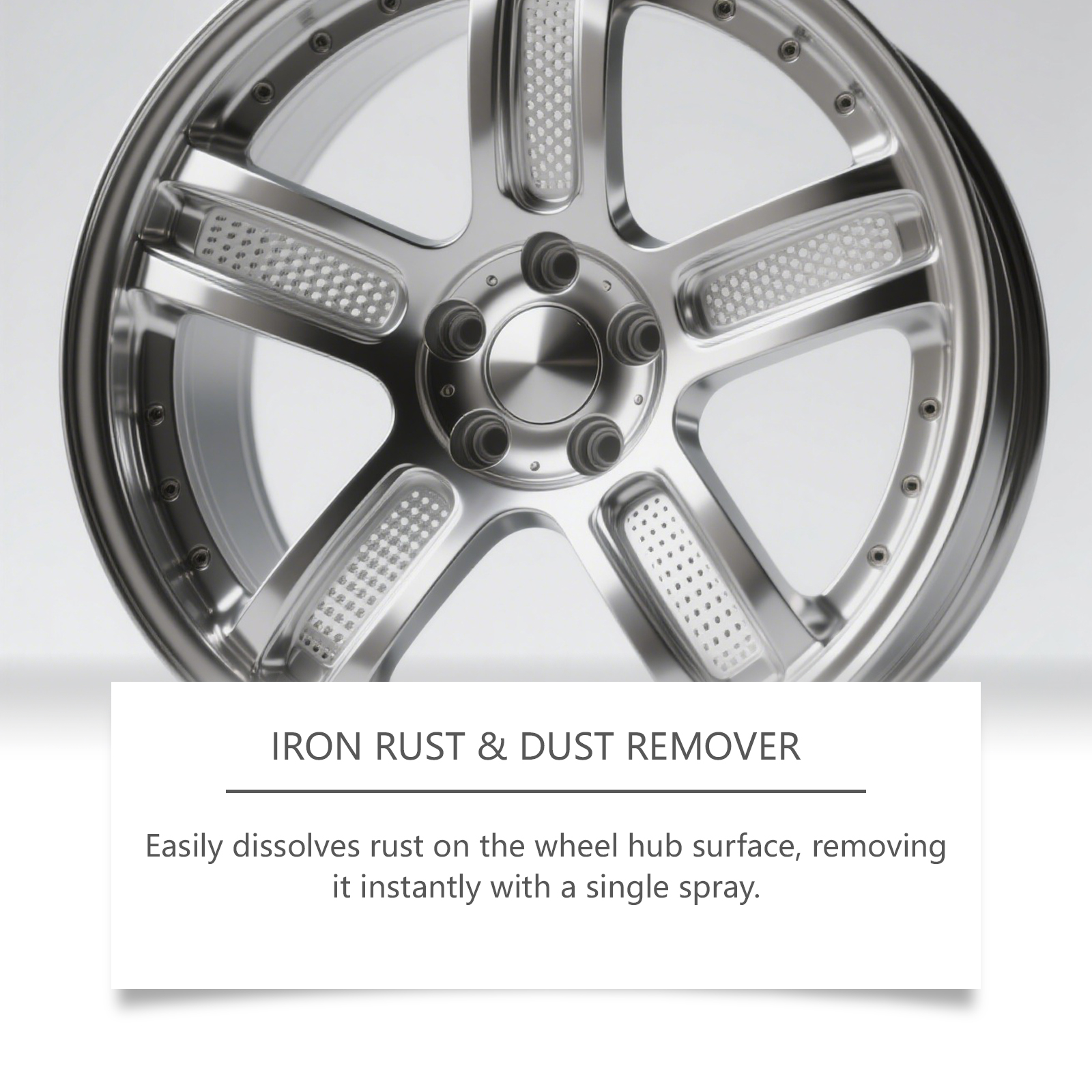 Wheel Rust Removal Spray Gently Cleans Metal Stains Preserves Surface Gloss For Various Vehicle Care