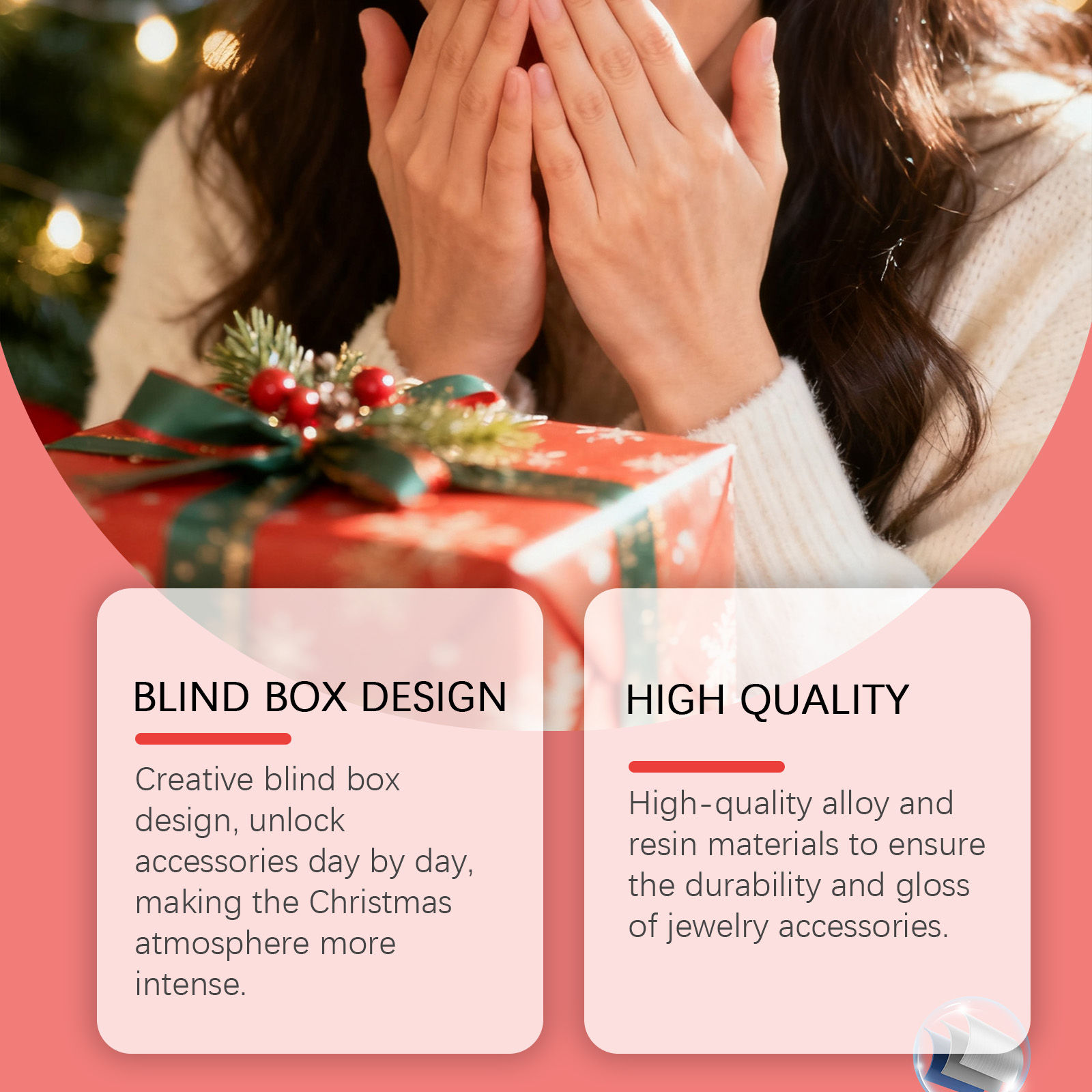 Dowmoo 24 Grid Christmas Advent Calendar Diy Bracelet Blind Box Christmas Festive Fun Creative Accessory