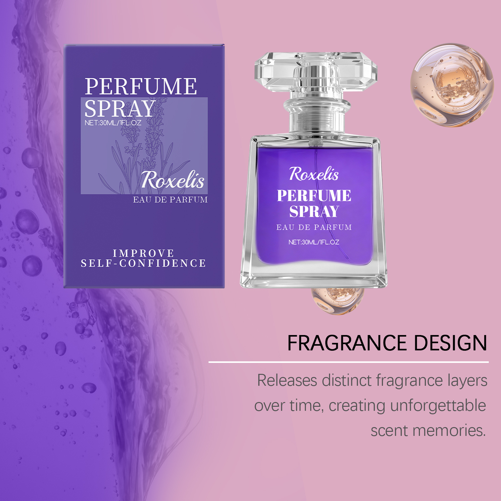 Charming Lavender Perfume Mild Natural Fresh Elegant Longlasting Portable Graceful Daily Fragrance Soft Delicate Aroma