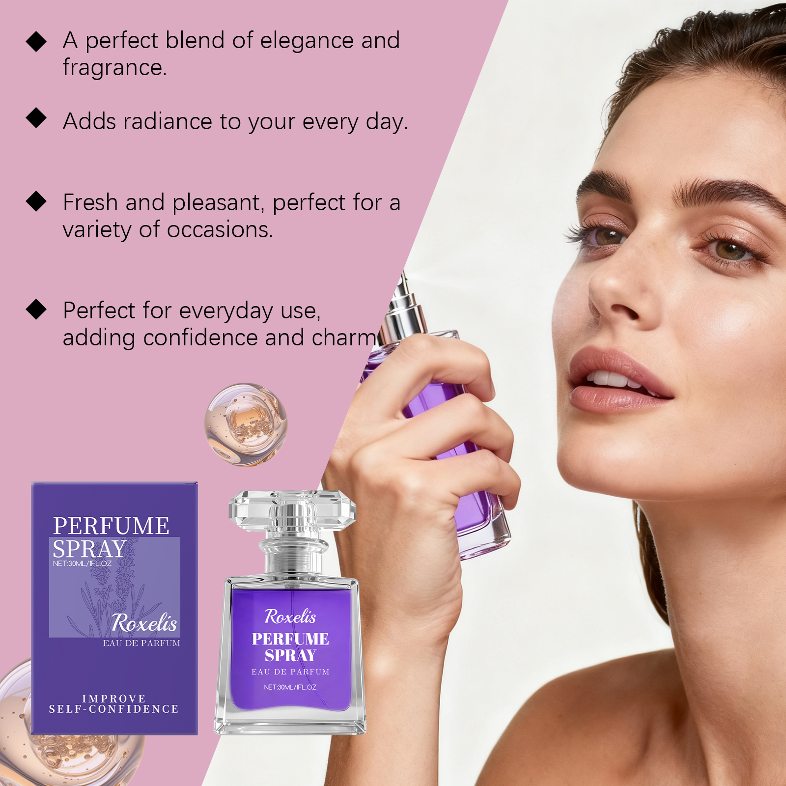 Charming Lavender Perfume Mild Natural Fresh Elegant Longlasting Portable Graceful Daily Fragrance Soft Delicate Aroma