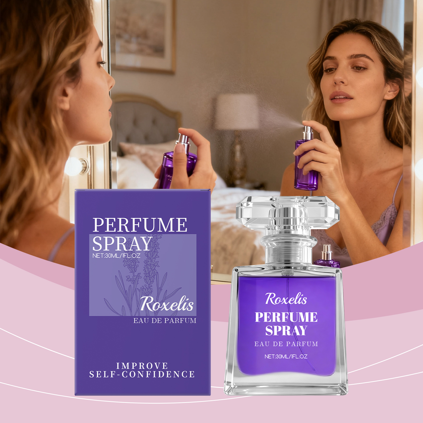 Charming Lavender Perfume Mild Natural Fresh Elegant Longlasting Portable Graceful Daily Fragrance Soft Delicate Aroma