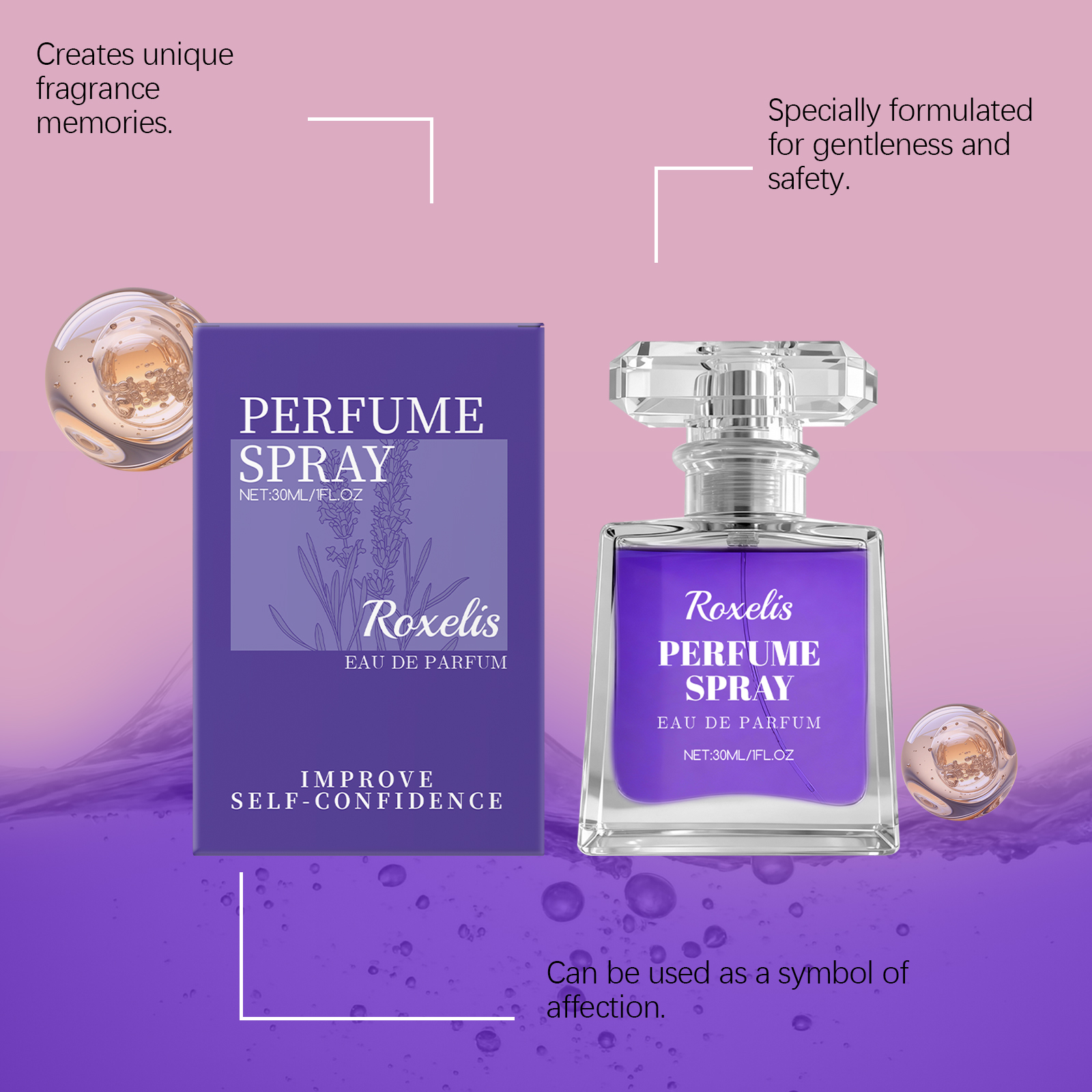 Charming Lavender Perfume Mild Natural Fresh Elegant Longlasting Portable Graceful Daily Fragrance Soft Delicate Aroma