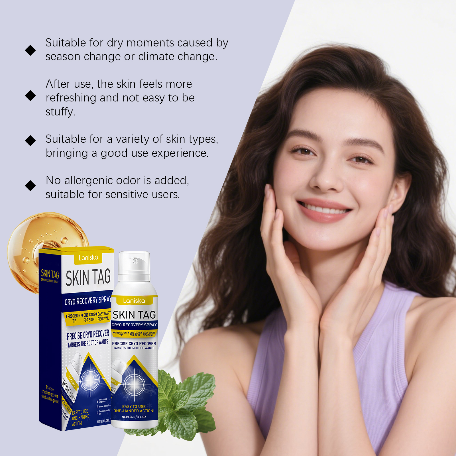 Skin Care Spray Gentle Cleansing Smooth Skin Moisturizing Soft For External Use Care