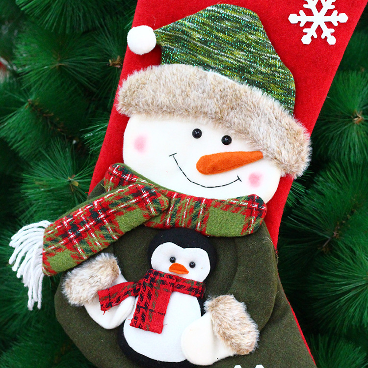 Christmas stockings Christmas Boot Gift Bags 50cm Stocking Ornaments for Tree Fireplace Wall Indoor Festive Display 3PCS
