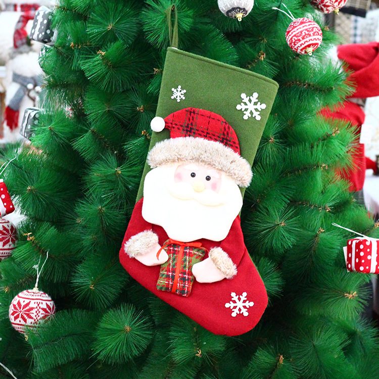 Christmas stockings Christmas Boot Gift Bags 50cm Stocking Ornaments for Tree Fireplace Wall Indoor Festive Display 3PCS