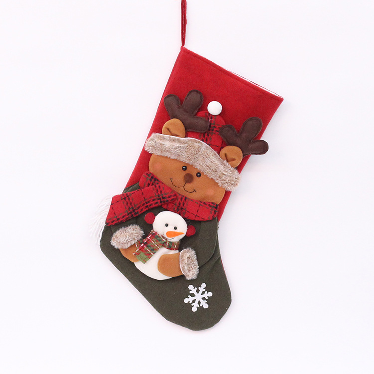 Christmas stockings Christmas Boot Gift Bags 50cm Stocking Ornaments for Tree Fireplace Wall Indoor Festive Display 3PCS