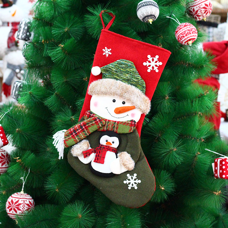 Christmas stockings Christmas Boot Gift Bags 50cm Stocking Ornaments for Tree Fireplace Wall Indoor Festive Display 3PCS