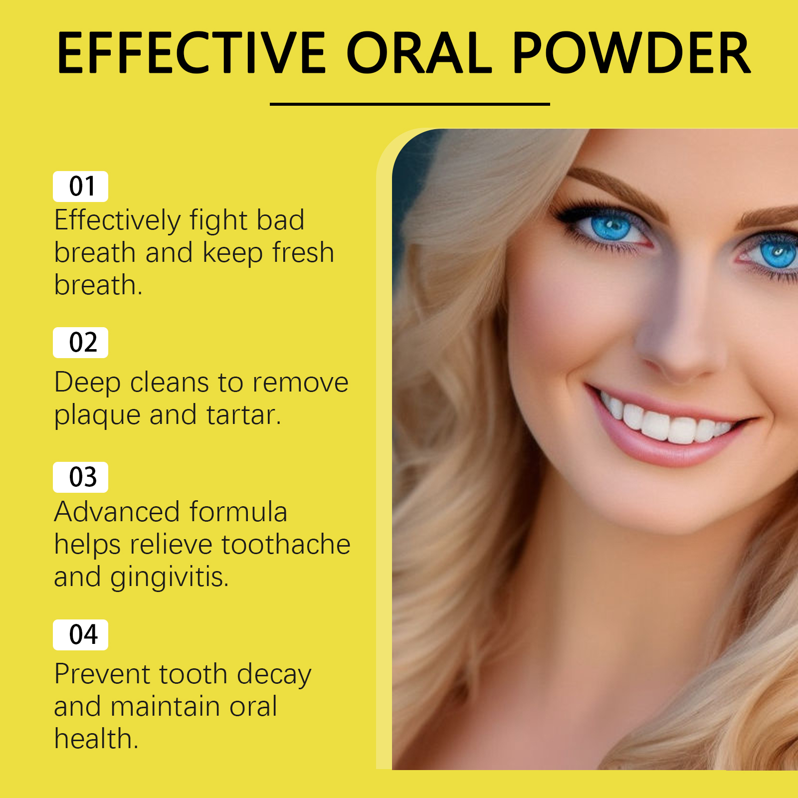 Dental Care Teeth Powder Freshen Breath Remove Odor Clean Stains Brighten Oral Sanitary Care
