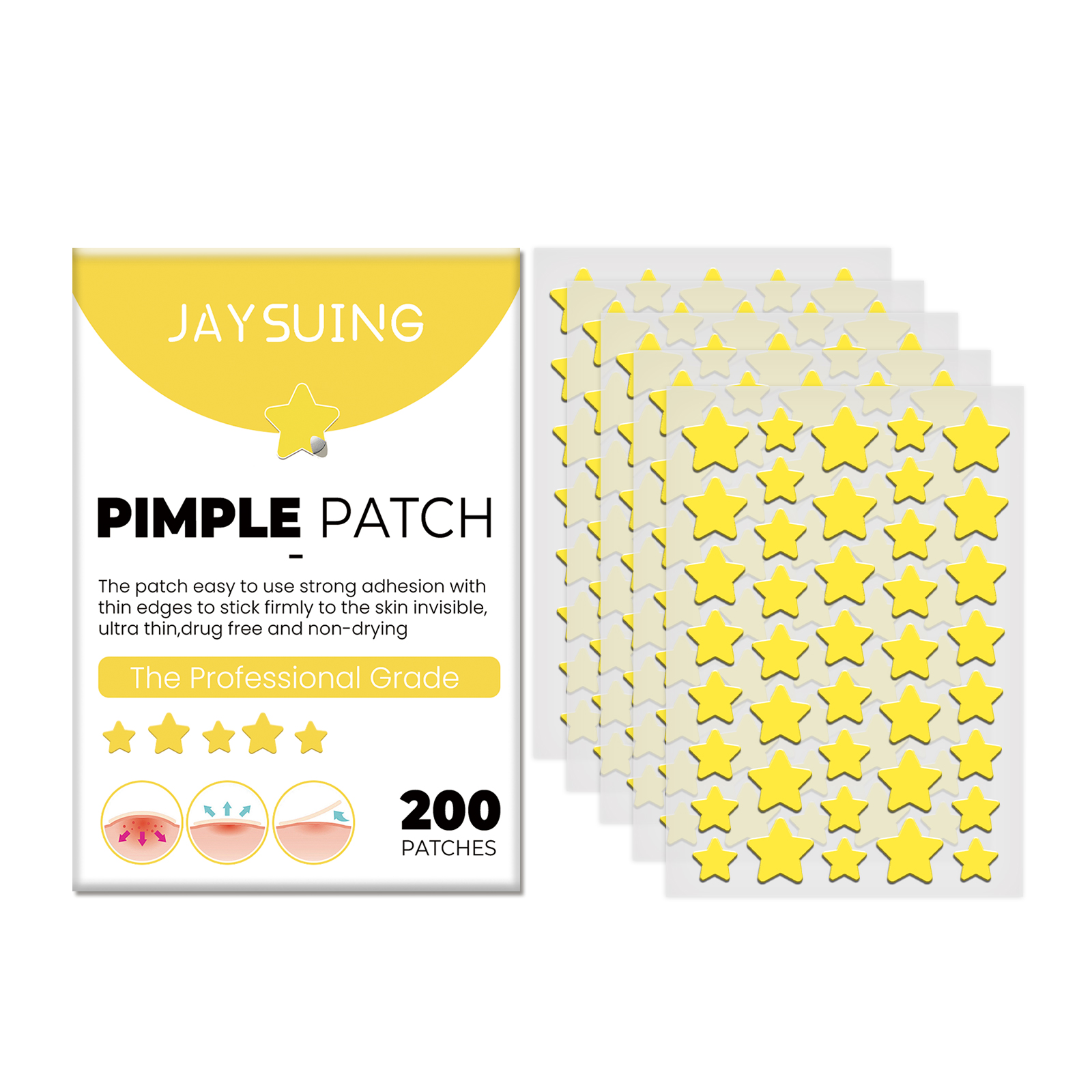 Star Shaped Facial Acne Patch Acne Clearing Skin Care Invisible Cover Facial Care Pimple