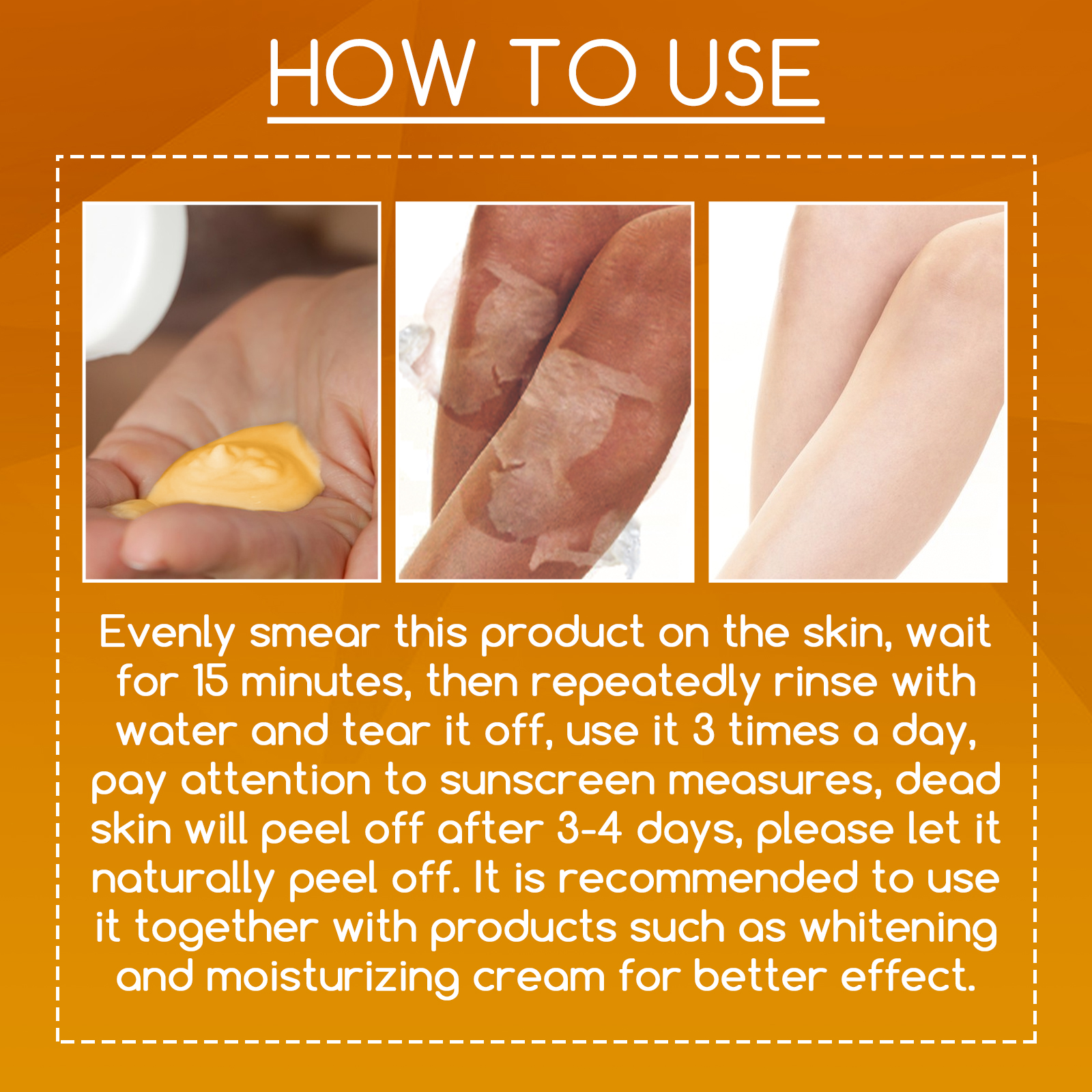 Orange Peel Body Lotion Vitamin C Hyaluronic Acid Centella For Exfoliating Dark Spot Fading And Skin Brightening Daily Care