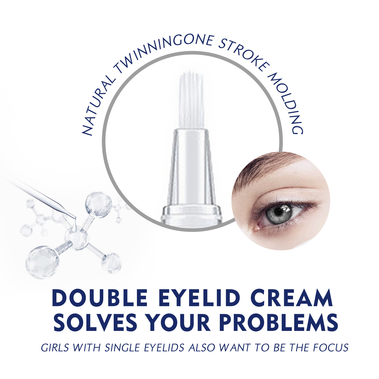 Eyelid Firming Cream Invisible Natural Fast Drying Waterproof Long Lasting For Double Eyelid Shaping Daily Makeup