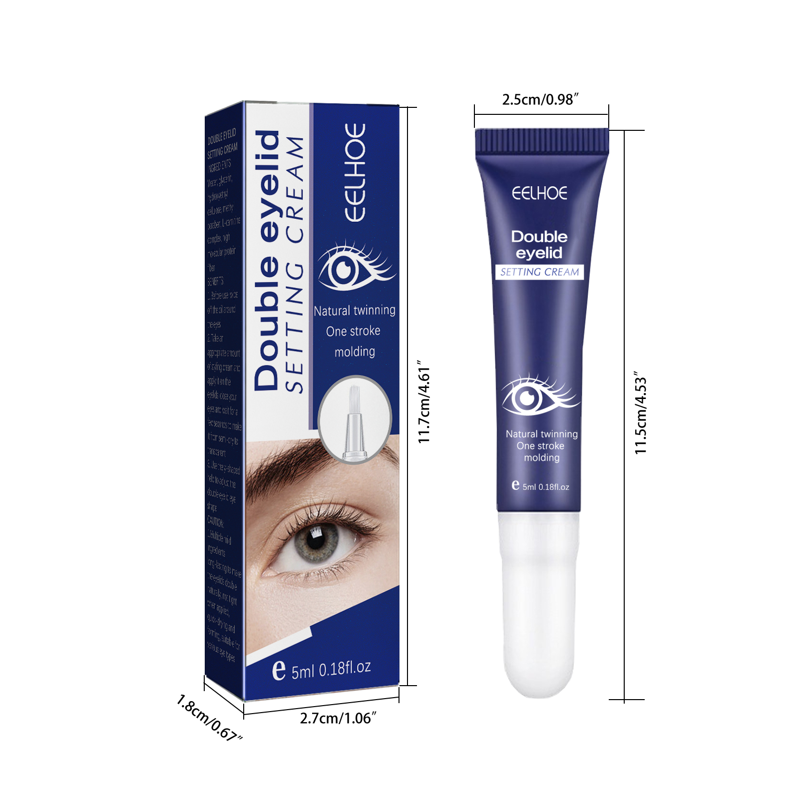 Eyelid Firming Cream Invisible Natural Fast Drying Waterproof Long Lasting For Double Eyelid Shaping Daily Makeup