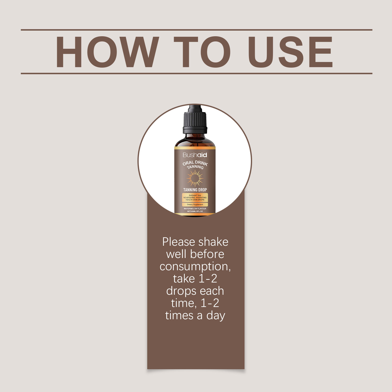 2PCS Drinkable Sunless Tanning Drops To Moisturizing Bronzing Tanner Effortless Effective Dark-Tan Drops For Face Body