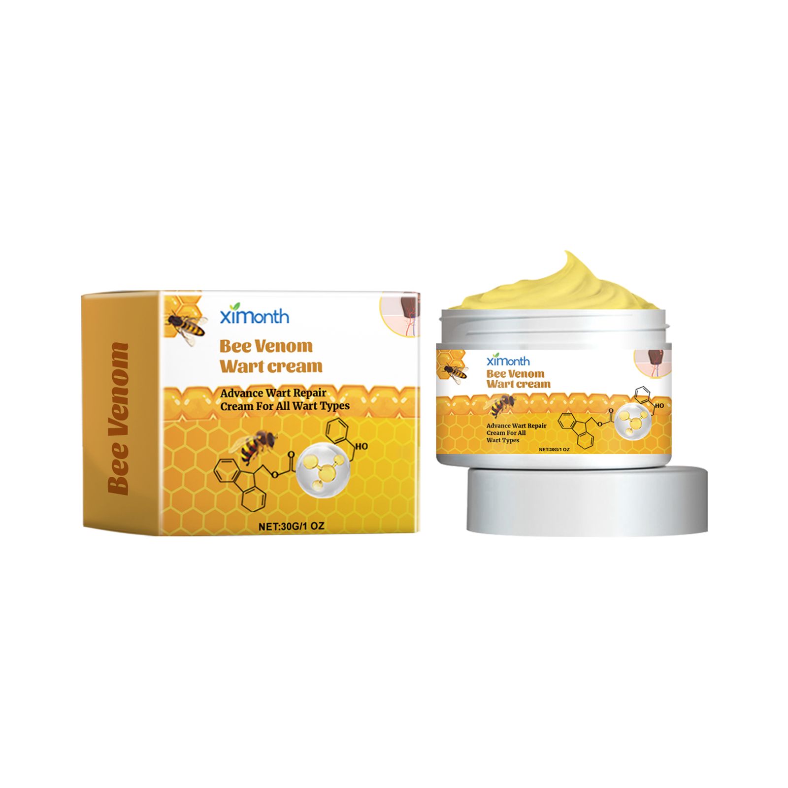 Bee Venom Skin Care Cream Gentle Cleansing For Skin Tags And Warts External Use