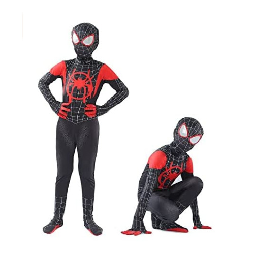 Gentleman-UK Spiderman Bodysuit Miles Morales Mask Cospla