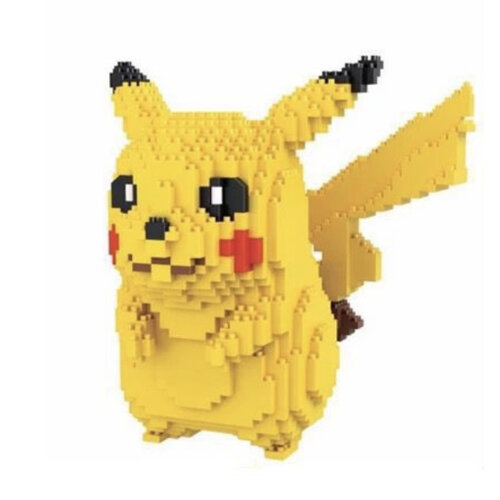 Building Blocks Pikachu Kids Figure Plastic Toy Creative Bricks Yellow