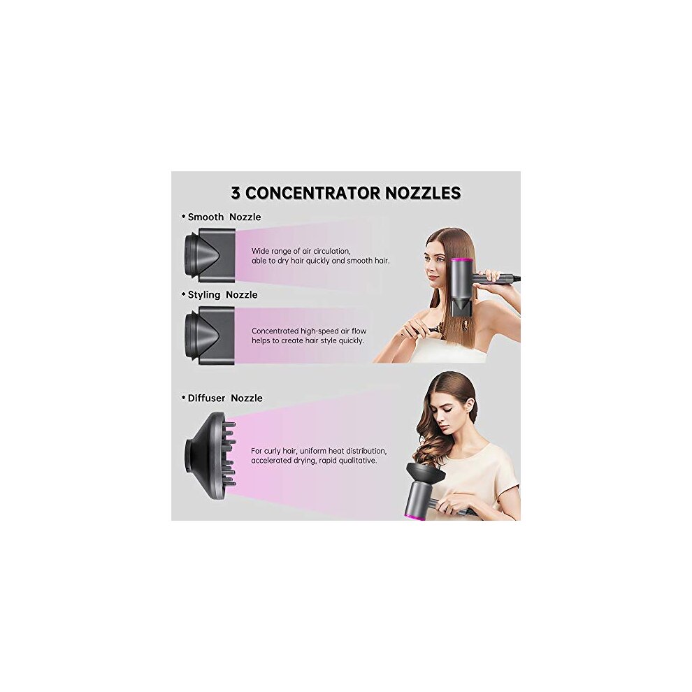 1800W Professional Hair Dryer with Diffuser Ionic Conditioning - Powerful, Fast Hairdrye