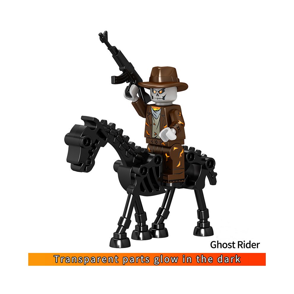 8PCS Ghost Riders Glow At Night Minifigures Toys Fit Lego