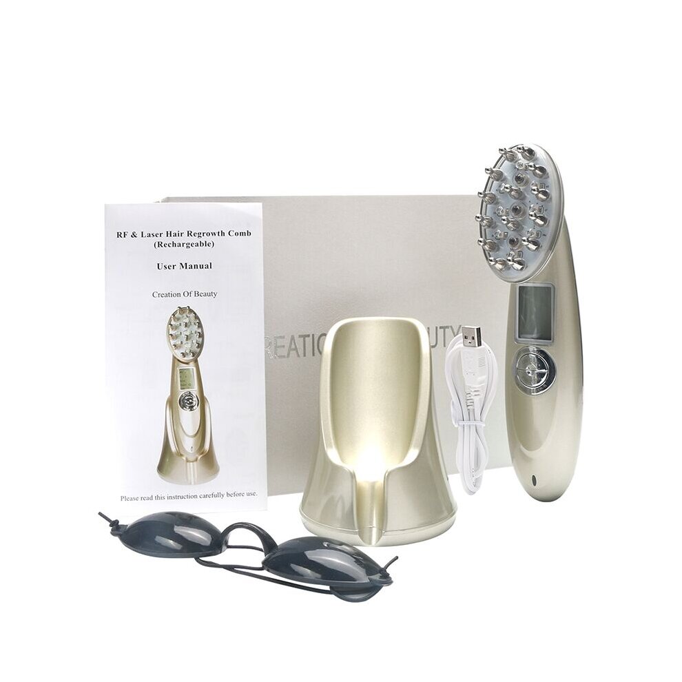 Laser Hair Growth Massage Comb Anti Hair Loss Massager EMS Vibration Massager Brushes Hair Regrowth Comb