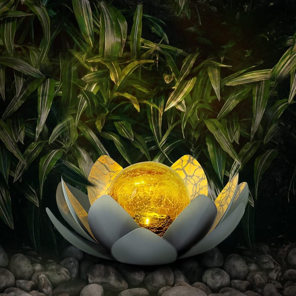 Solar Lights Outdoor Garden Lotus Decoration Waterproof Patio Lawn