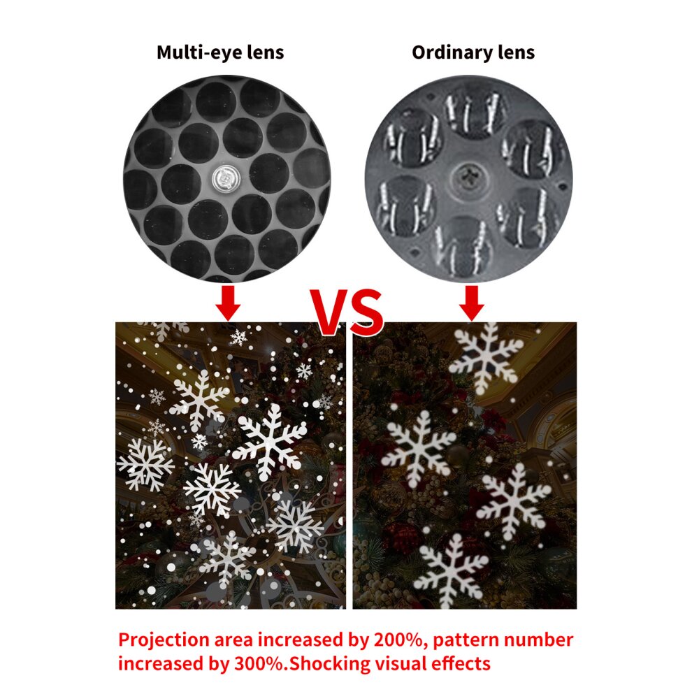 LED Christmas Projector Lights Snowflake Projector Lamps for Indoor Home Wedding Halloween Xmas Party Decorations Festival Use