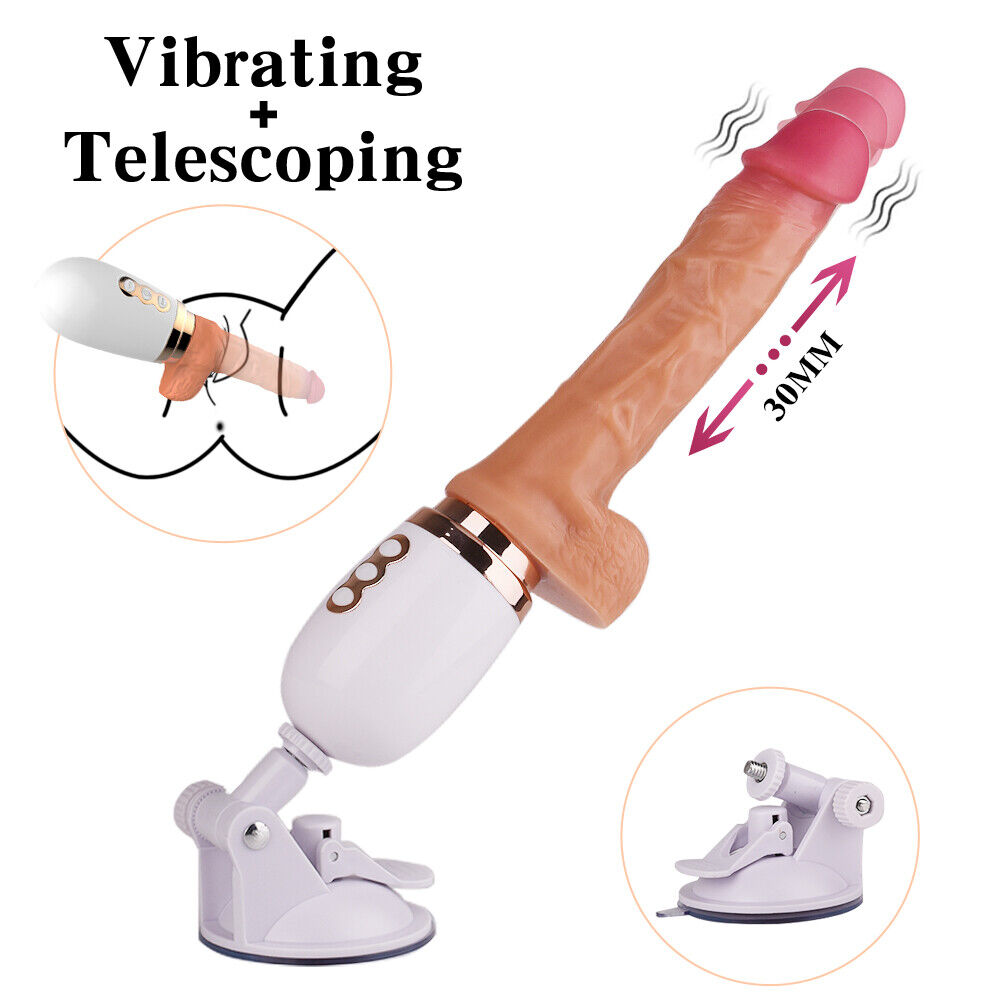 Automatic Thrusting Dildo Vibrator Masturbator Sex Machine Gun Sex Toy G-Spot Massager for Women Wireless Remote Control Hands-Free Heating with Strong Suction Cup