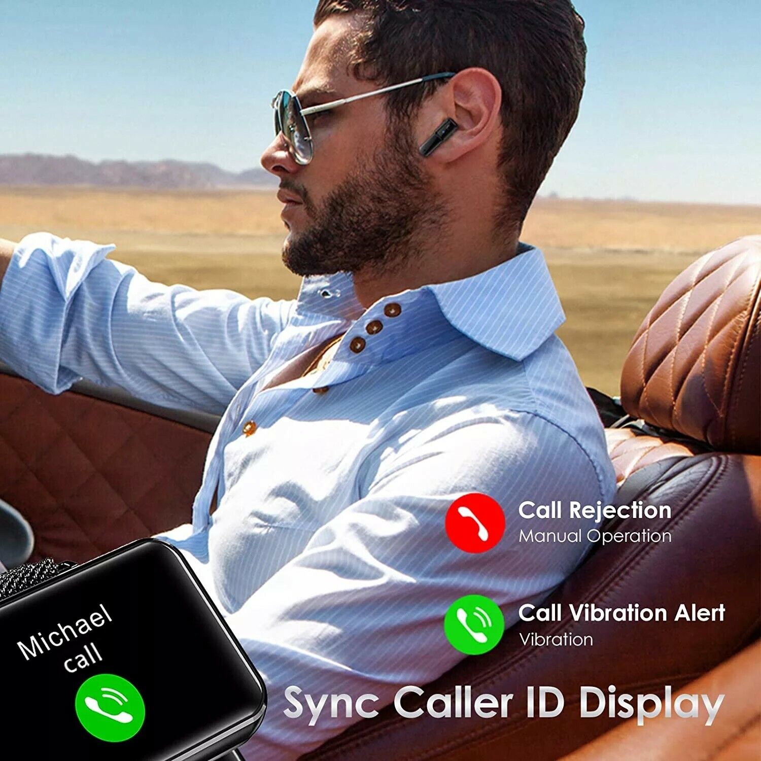 New Smart Fitness Watch Bluetooth Earphones Men Defined Watch Faces