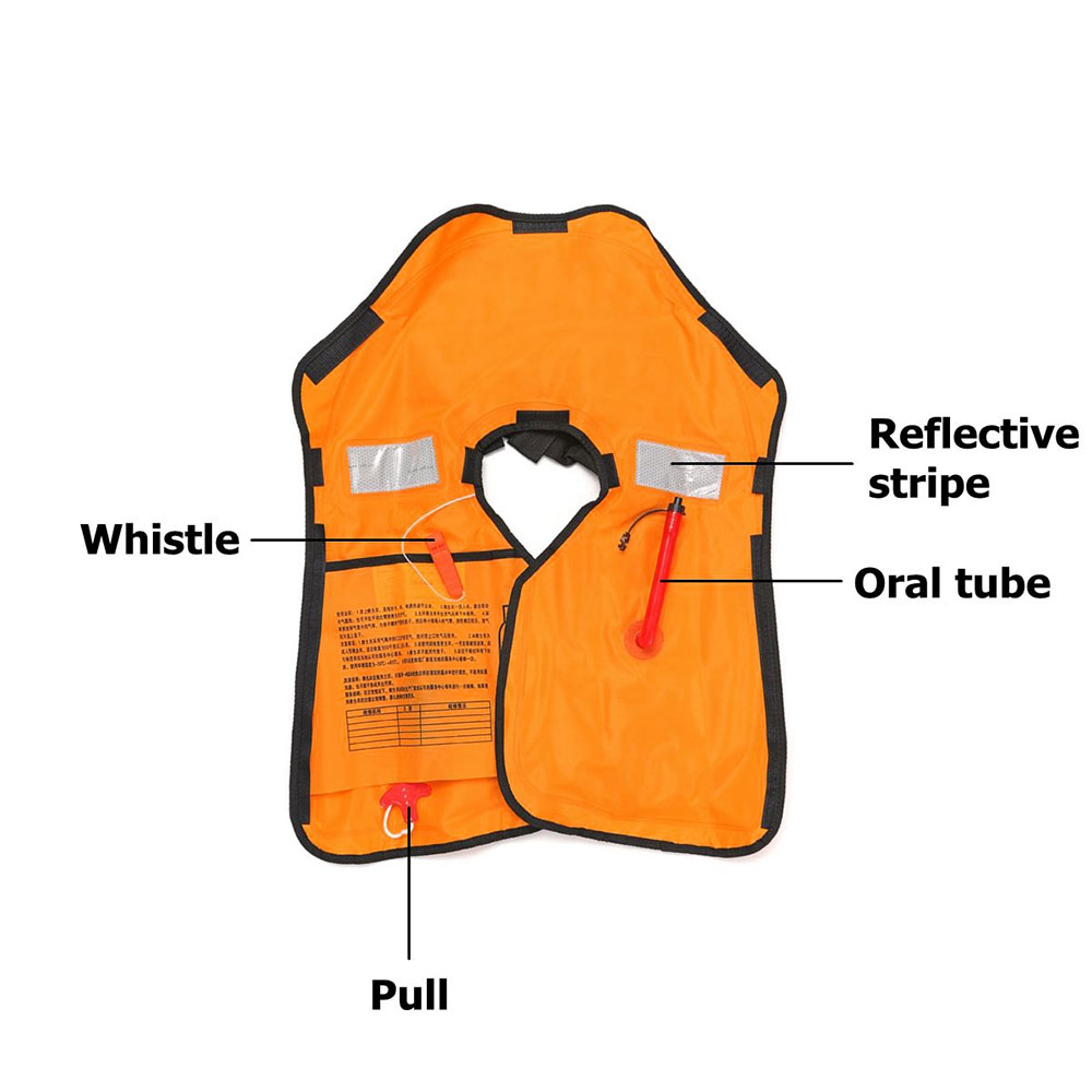 (Red) Life Jacket Inflatable Life Vests Automatic Buoyancy Aid Lifejacket Adjustable Comfortable for Boating Fishing Surfing Water Sports Swimming Kayaking Water Sports  Motorboat 150N