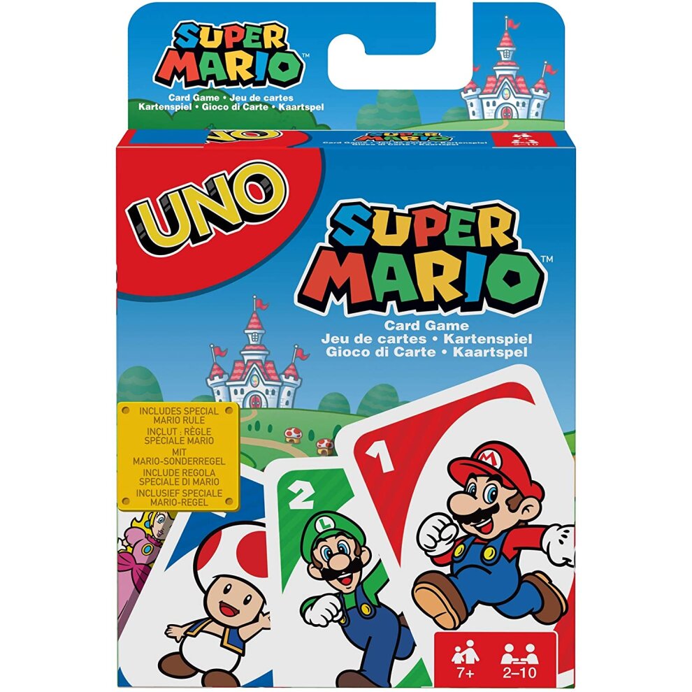 UNO Super Mario Card Game Gift for Kids Ages 7 Years Old & Up