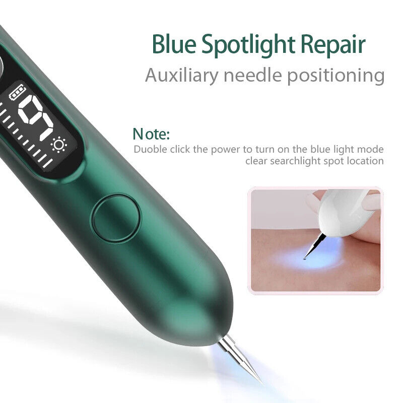 (White) Spot Removal Pen LCD Laser Pen Skin Tag Remover Age Spot Mole Wart Tattoo Freckle Removal Machine Electric Face Skin Care Tools Ideal Gift