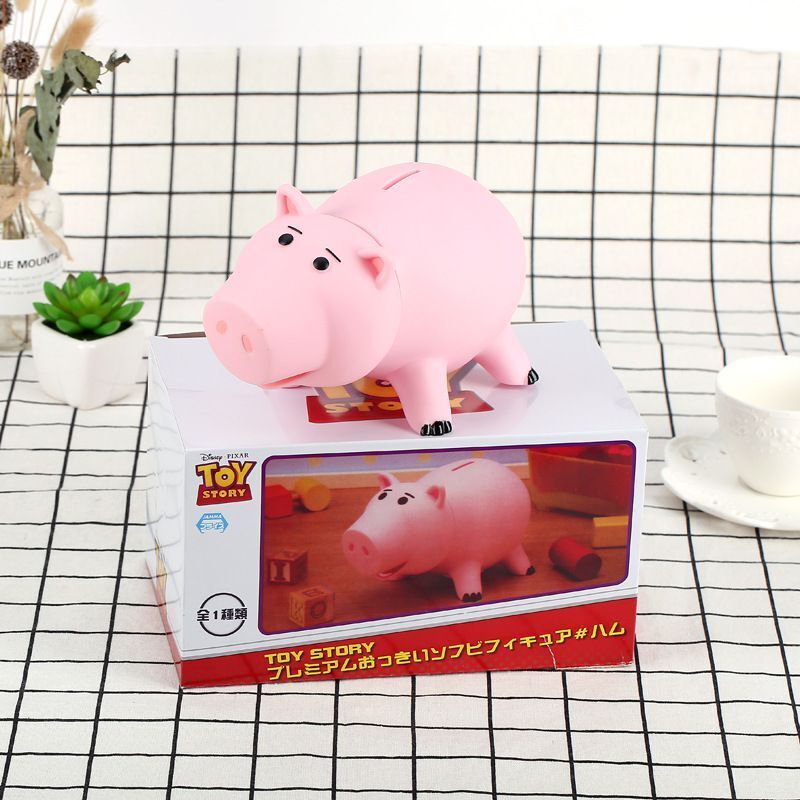 Toy Story Hamm Figures Piggy Bank Pink Pig Coin Save Money Box PVC Model Kids Christmas Gift Toys 18cm