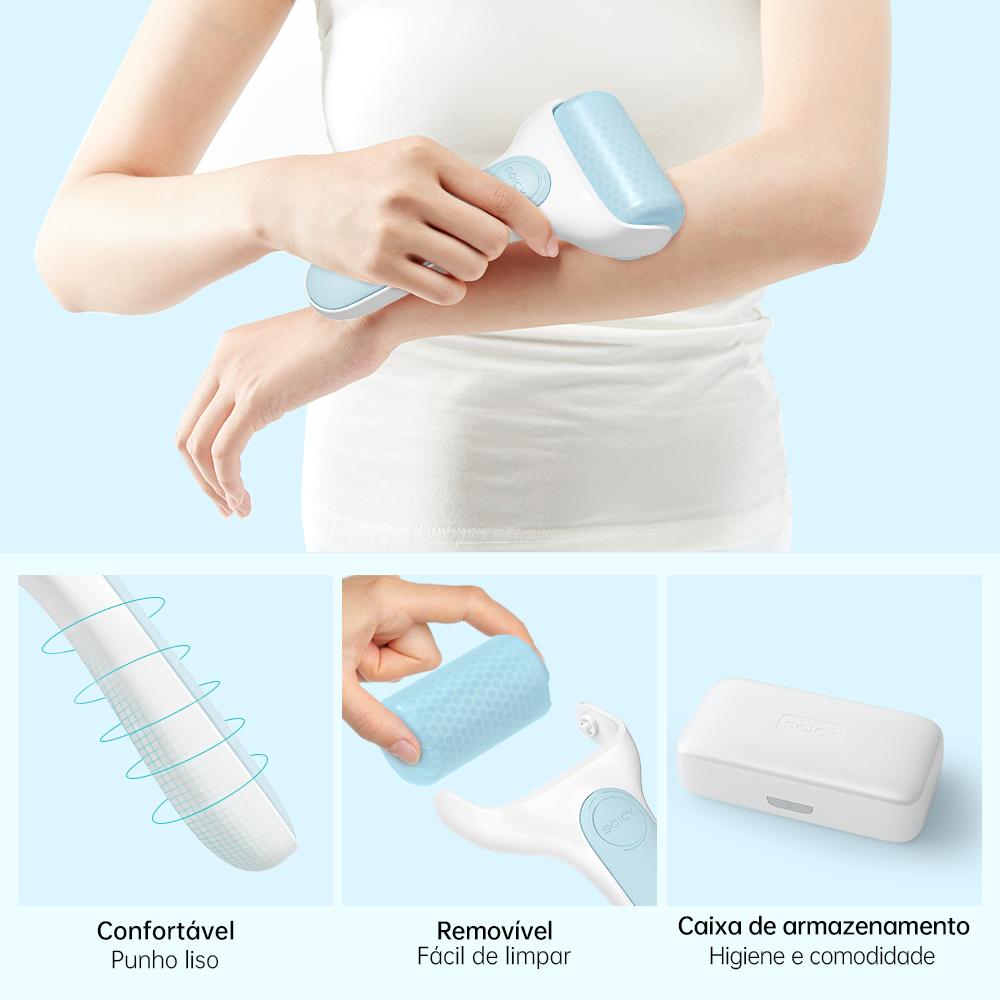 Ice Roller For Face Eyes Neck Facial Roller Massage Roller Body Face Massagers Facial Cold Therapy Summer Travel Skin Care Cooling Device