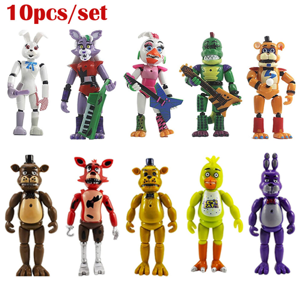 FNAF Action Figures Five Nights at Freddy Kids Toys Set of 10