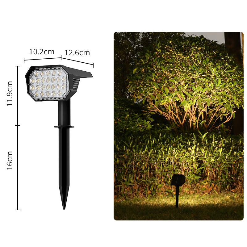 Solar Spotlight Outdoor Garden Lights Wall Lights Warm White for Fence Pathway Porch Walkway Lawn Decoration