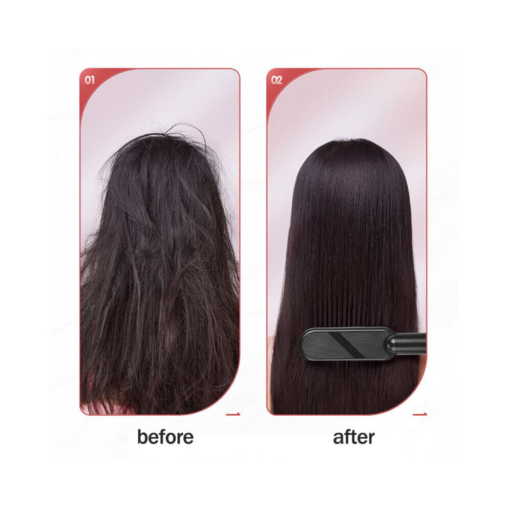 LED Negative-ion Hair Straightener Brush Straightening Curling Styling Comb Hair Tools