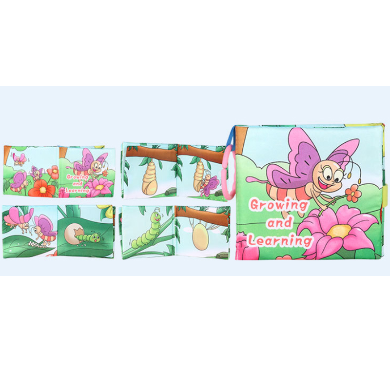 Butterfly Baby Learning Cloth Book Set -Infant Cloth Books for Early Educatio