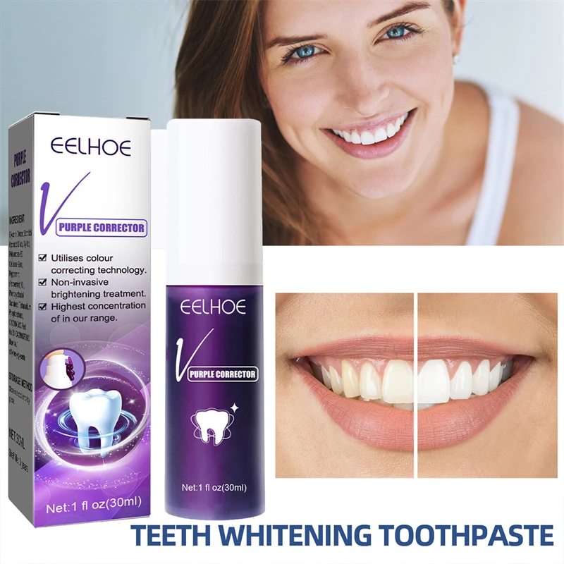 Teeth Whiteners Teeth Whitening Mousse Toothpaste Yellow Teeth Cleaning Removing Bad Breath Stain Oral Keep Fresh Tooth Whitening Care Product 30ml
