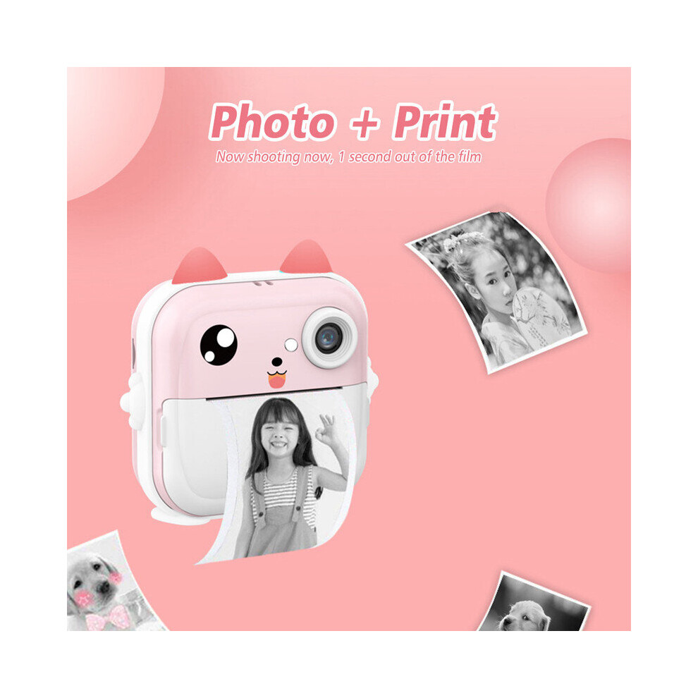 Kids Digital Photo Camera 2.4inch IPS Screen Child Camera Instant Print Video Recording Take Pictures Girl Boy Birthday Gift