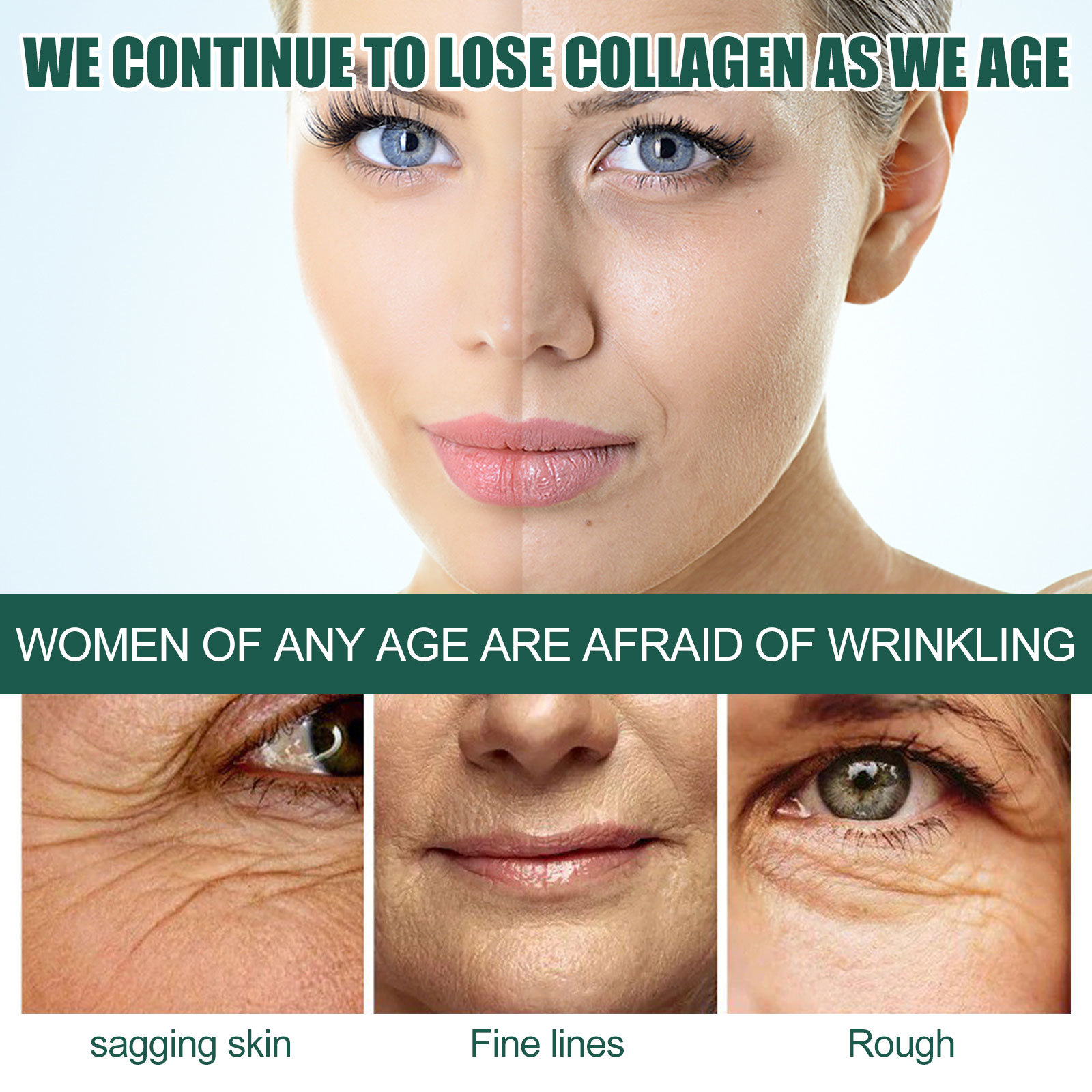 (1 PC) EELHOE Anti Wrinkle Serum Firming Face Serum Anti Aging Anti Dark Circles Removal Forehead Lines Face Care Frown Lines Repair Facial Essence 30ml