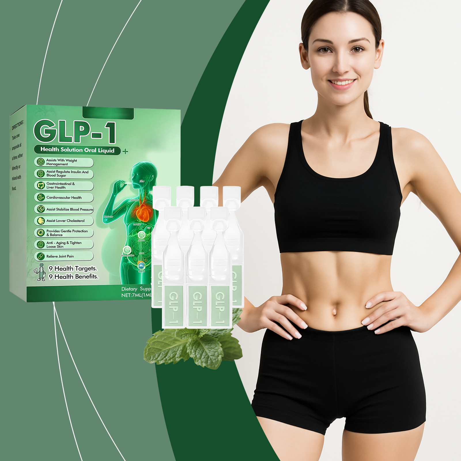 Oral Liquid Daily Care for Adults Ultra Concentrated Essence Liquid Drops GLP-1 Assists With Weight Management