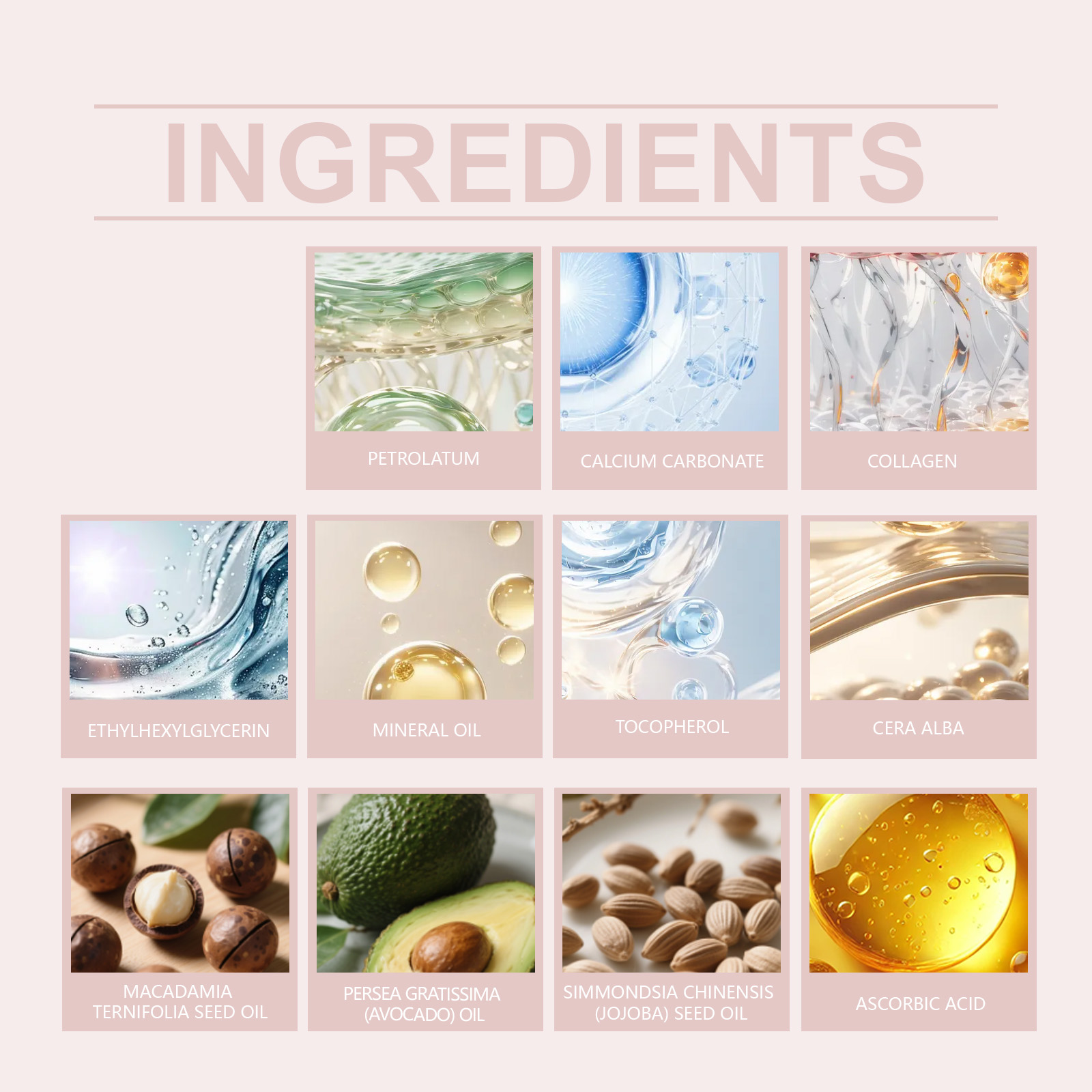 Calcium Volume Multi Balm Deep Hydration Face Skin Elasticity Enhanced Puffy Eyes Treatments Anti Wrinkle Collagen Balm Stick  for Pre-Makeup